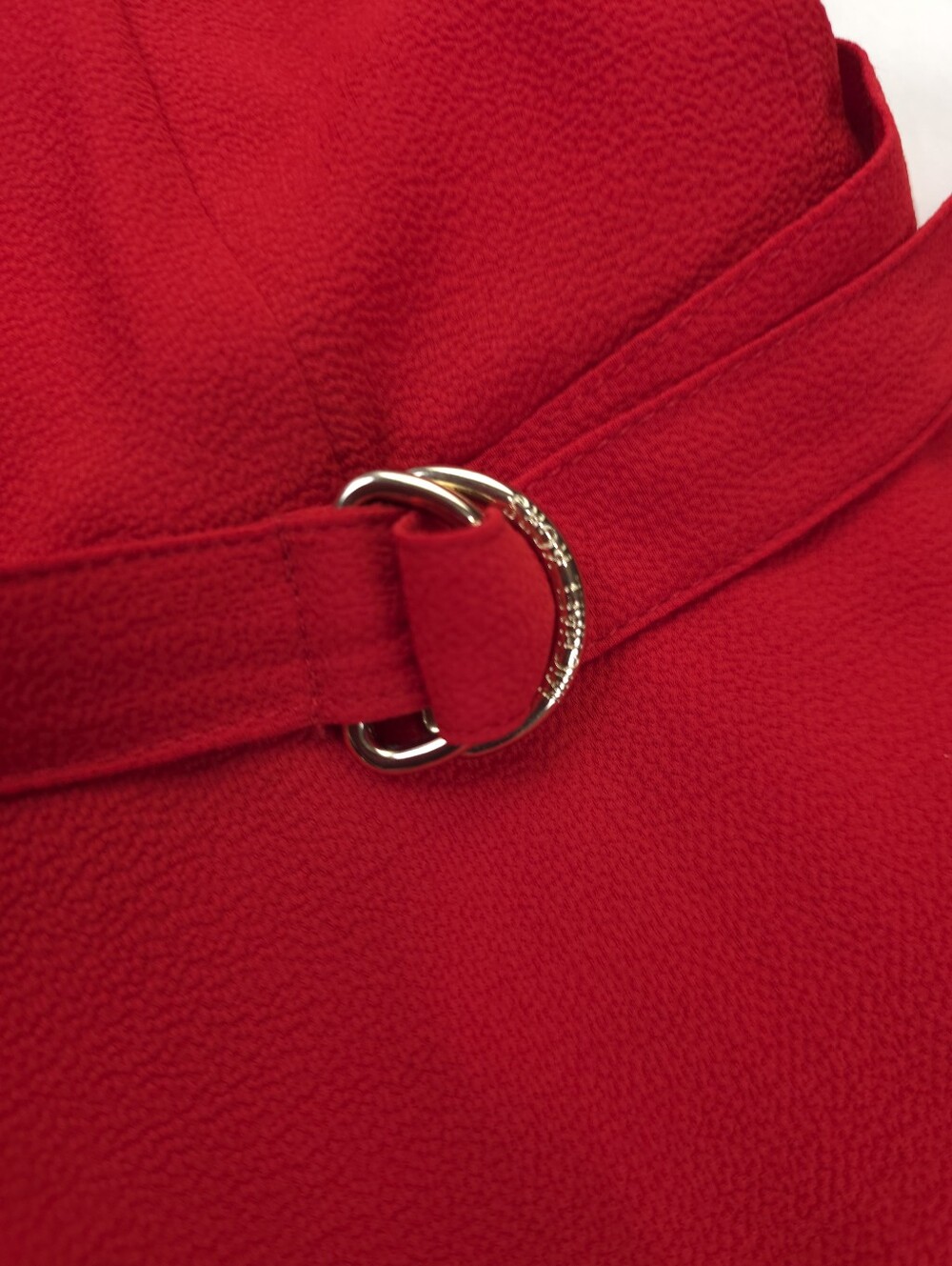 Michael Kors Bright Red Sleeveless Wide-Leg Jumpsuit with Belt Sz 8 - Picture 8 of 10